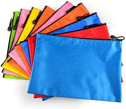 MMY - 10 Stück Dokumentenmappe mit Perlen, matt, Fussball, Tasche, PVC, Reissverschluss, Dokumentenm