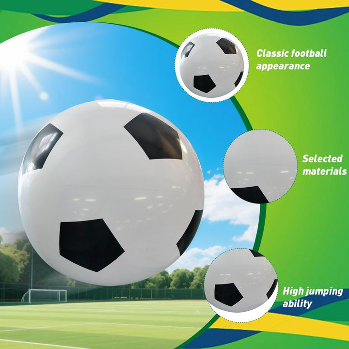 Fussball Ø 100 cm Gross, Riesen Aufblasbarer Wasserball, Aufblasbarer Riesen-Ball aus Robustem Gummi
