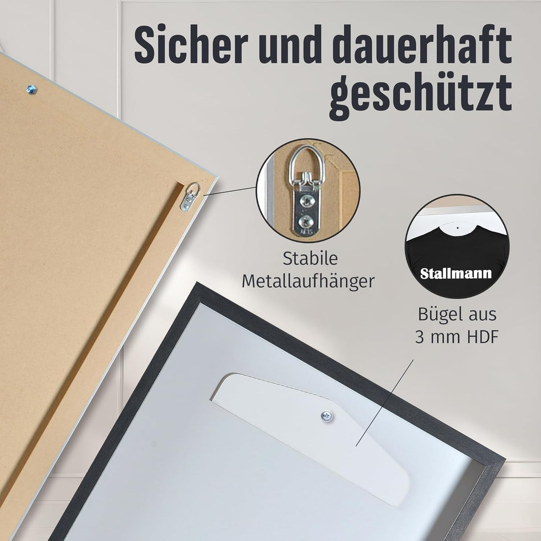 Trikotrahmen 'Easy Click & Fill' mit Tür | Rahmen-Farbe: Stahl | Hintergrund: Weiss | Grösse: 70 x 9