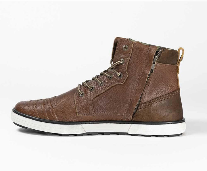 John Doe Motorradschuh Shifter | XTM | Threepoint Protection | Lederstiefel aus Rindsleder | Rutschf