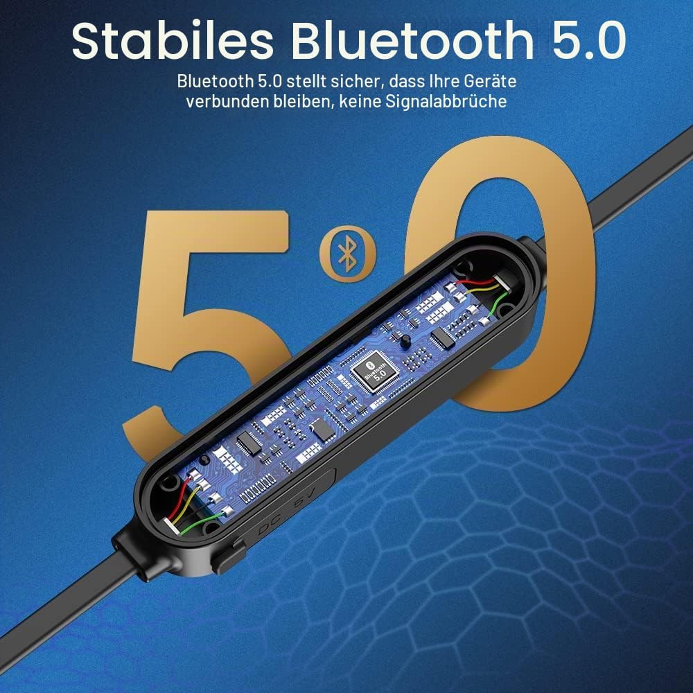 Bluetooth Kopfhörer, Kopfhörer Kabellos Bluetooth 5.0 Sport In Ear Kopfhörer mit Mikrofon, 20 std Sp