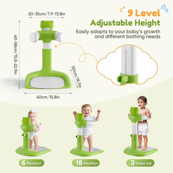 Baby Dusche Ständer,Baby Badewanne Stand mit rutschfester Basis, Duschhilfe Zum Stehen Für Babys,Dus