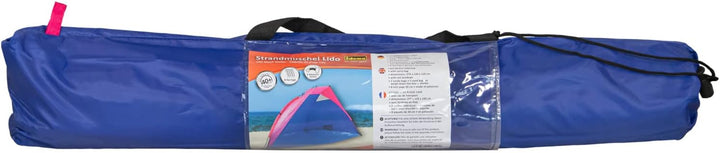 Idena 40319 - Strandmuschel Lido mit UV Schutz 40+, ca. 2,7 x 1,2 x 1,2 m, leicht und kompakt für de