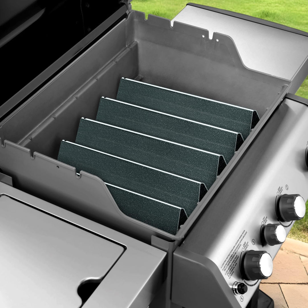 Unicook 7636 Grill Heizplatte, 5 Stück Brennerabdeckung für Weber Spirit I & II & GS4 300 Series Gri