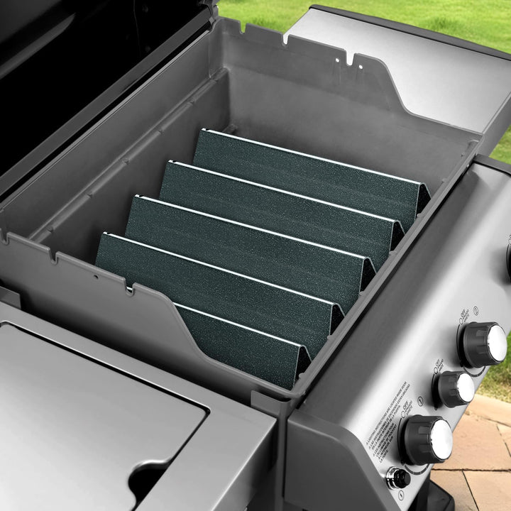 Unicook 7636 Grill Heizplatte, 5 Stück Brennerabdeckung für Weber Spirit I & II & GS4 300 Series Gri