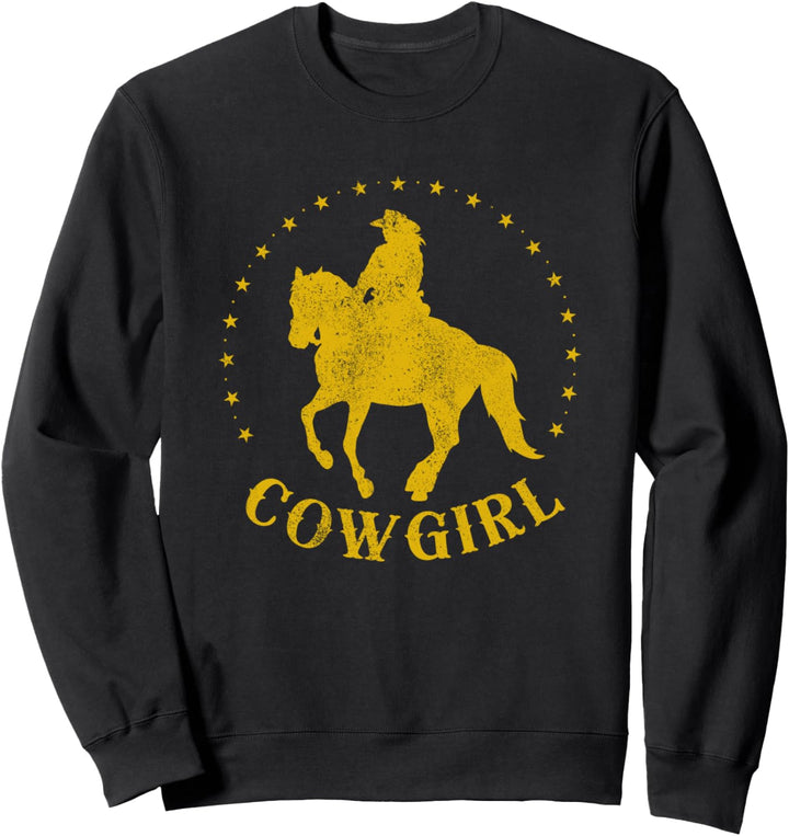 Westernreiter Damen Cowgirl Pferdesport Pferd Westernreiten Sweatshirt