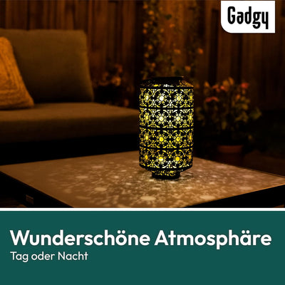 Gadgy Solarlaterne für aussen Garten XL - Wasserdichte Orientalische Laterne - Solarlampe für aussen