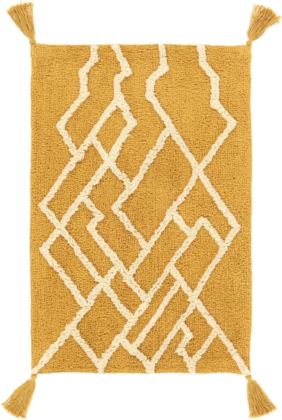 RugVista Badematte Riviera, 90 x 60 cm, Rechteckig, Mittelflor, Moderner Badteppich, Maschinenwaschb