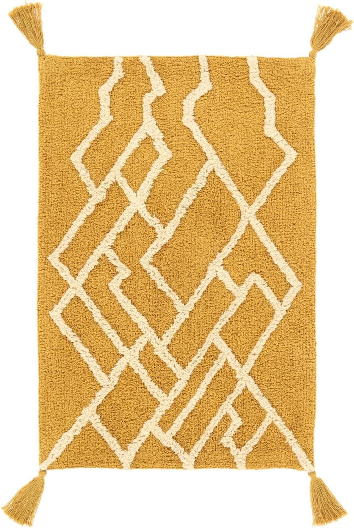 RugVista Badematte Riviera, 90 x 60 cm, Rechteckig, Mittelflor, Moderner Badteppich, Maschinenwaschb