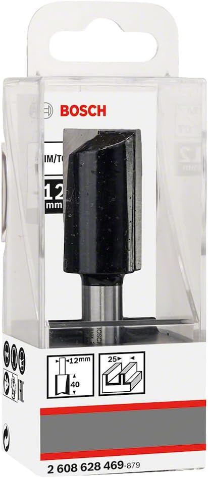 Bosch Professional Zubehör 2608628469 Nutfräser 12 mm, D1 25 mm, L 40 mm, G 81 mm Ø 25 mm 12 mm L 40
