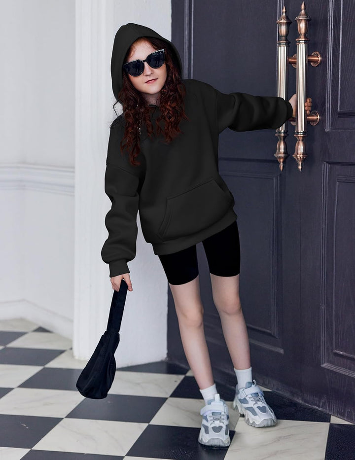 Arshiner Mädchen Kapuzenpullover Warm Fleece Kinder Hoodie Winter Pullover mit Tasche Sweatshirt für