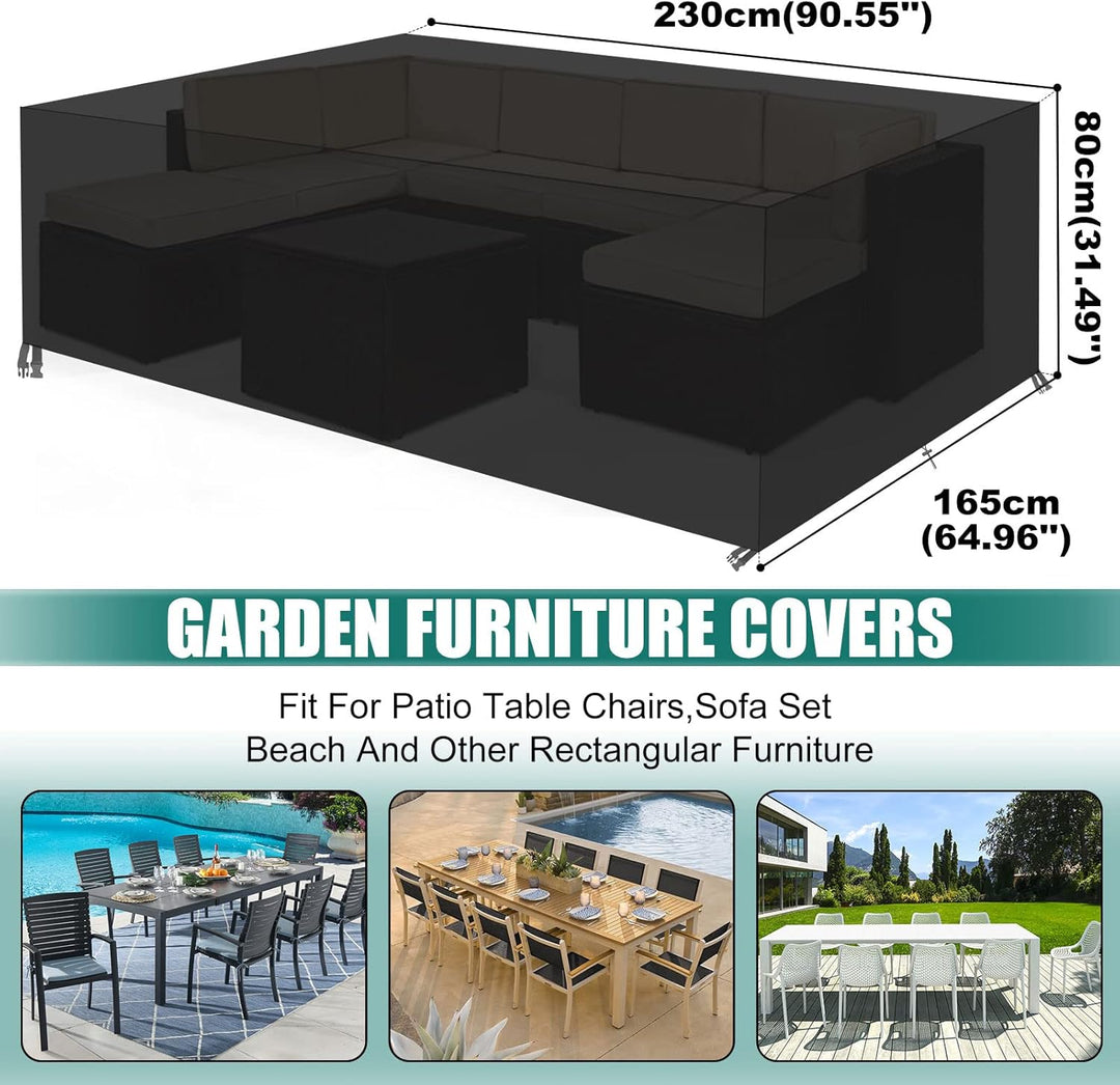 GARPROVM Abdeckung für Gartenmöbel, Abdeckplane Gartenmöbel Schutzhülle für Gartenmöbel Wasserdicht