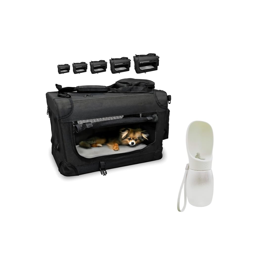 DEFACTO Hundebox faltbar für Auto &amp; Reisen | Hundetransportbox &amp; Hundetasche für Hunde, Katzen &amp; Hau