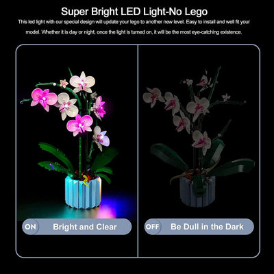 Led Licht Set für Lego 10311 Icons Orchidee Set（Kein Lego-Modell enthalten, BrickBling DIY Beleuchtu