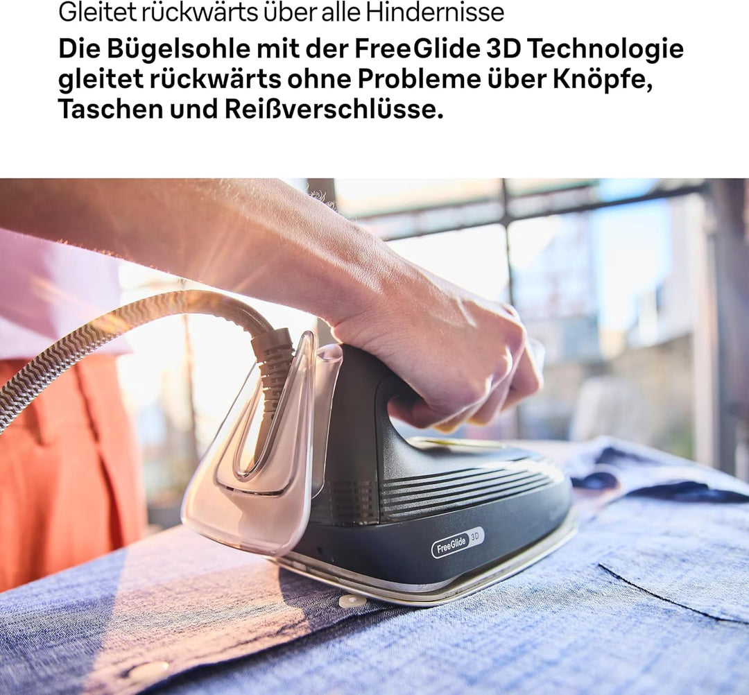 Braun CareStyle 3 IS3257BK, Dampfbügelstation Mit FreeGlide 3D Technologie, 125 g/min Dampf, Schnell