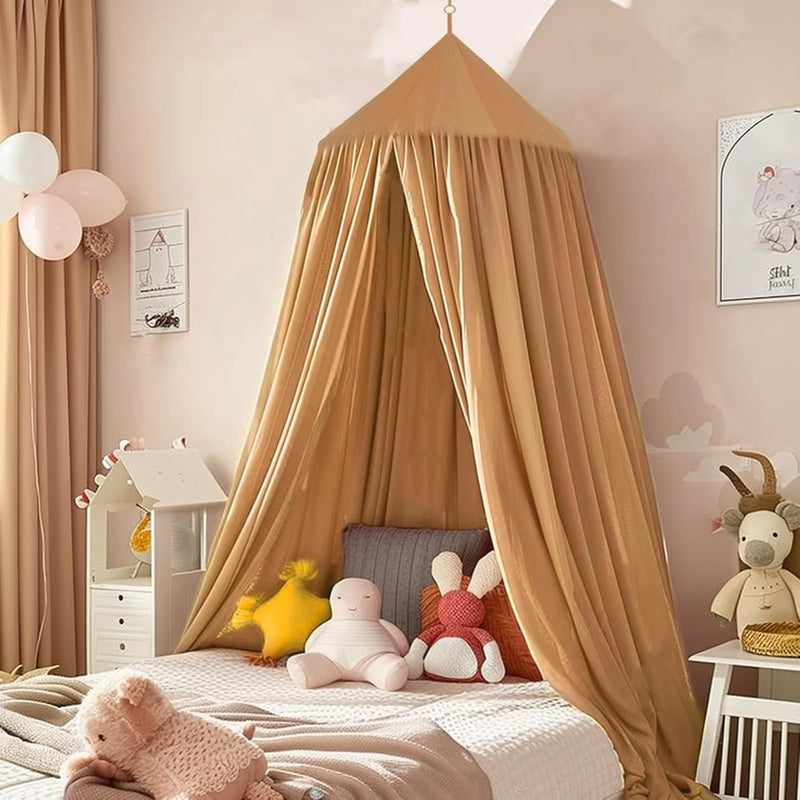 SESAMIS Baldachin Kinderzimmer, Betthimmel Babybett Kinderzimmer 4 Farben, Hängende Rund Princess In