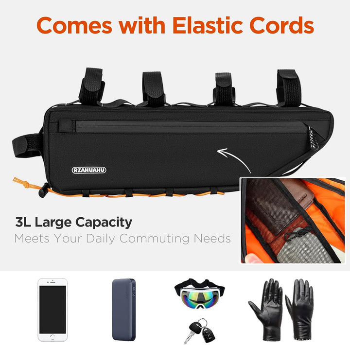 Fahrrad Rahmentasche 3L Fahrradtasche Rahmen Oberrohrtaschen Wasserdicht Frame Bag Bikepacking Tasch