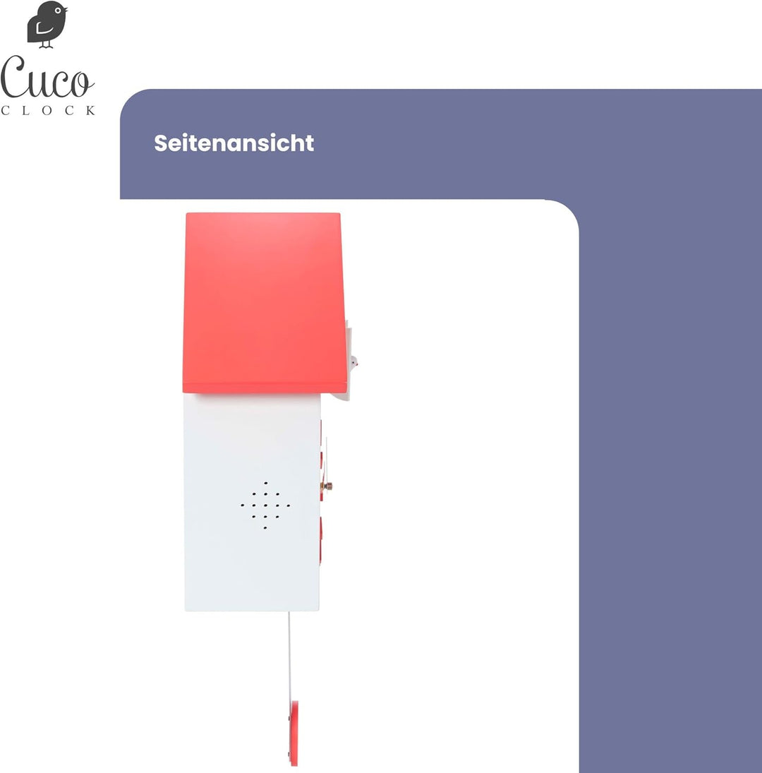 Cuco Clock Kuckucksuhr BAUERNHAUS, Pendeluhr Wanduhr, Moderne Schwarzwalduhr, 28,3 × 22,8 × 10,4cm,