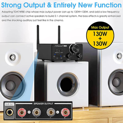 Nobsound A2 PRO HiFi Bluetooth 5.0 Verstärker Digital Amplifier Desktop Audioempfänger Bass Amp mit