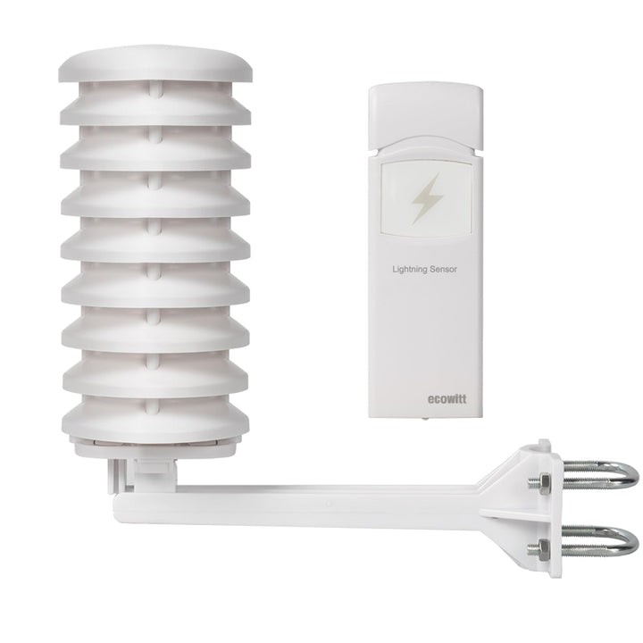 Ecowitt Wireless Lightning Detector Sensor WH57, Wetterstation Aussensensor für Ecowitt Ecosystem, n