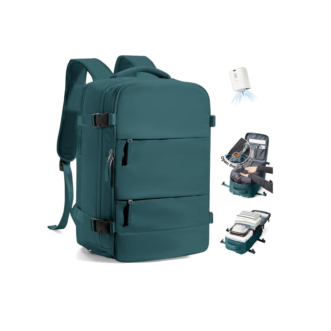 SZLX Grosser Reiserucksack Damen,Vakuum Rucksack mit Pumpe Ryanair Handgepäck 40x30x20 Herren, Wizza