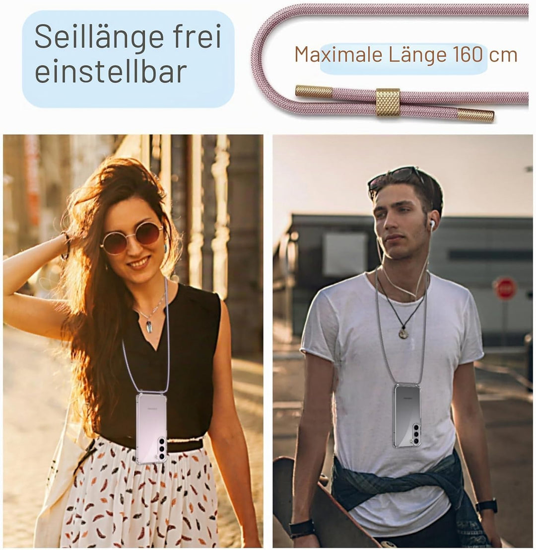 Handykette für Samsung Galaxy S26 Plus / S26+ 6,7" Hülle mit Band - Necklace Handyhülle - Transparen