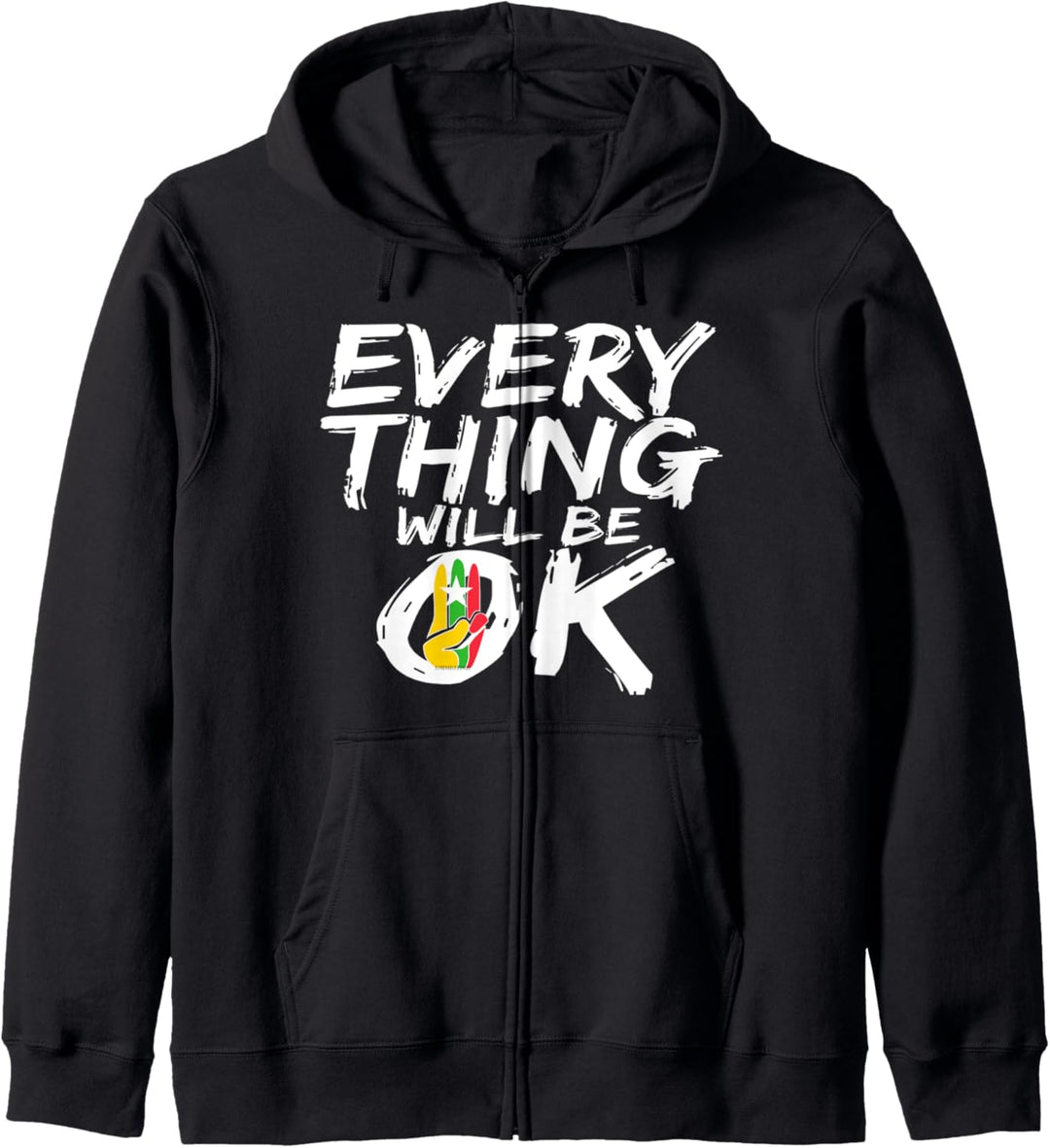 Everything Will Be Ok. Save Myanmar Kapuzenjacke