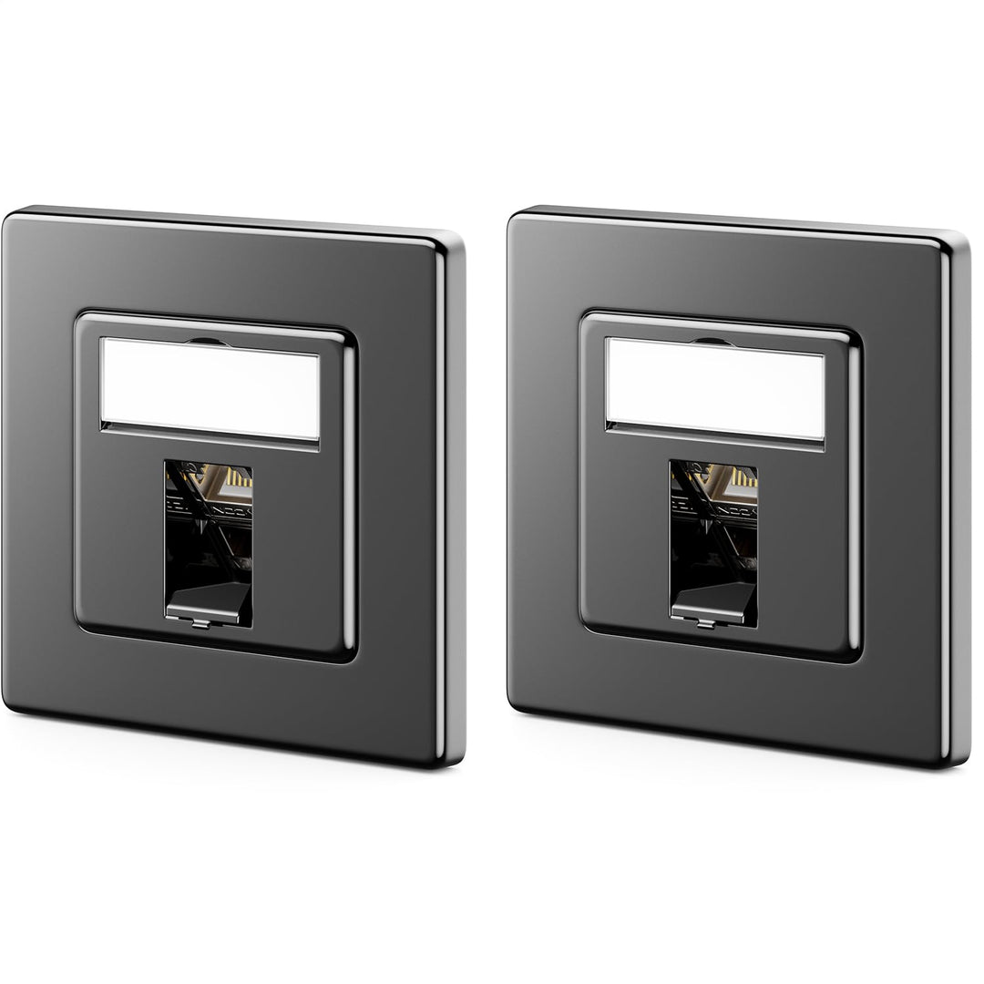 deleyCON 2x CAT7 Netzwerkdose 1 Port - 10 Gigabit - Unterputzdose Ethernet LAN Dose Anschlussdose Da
