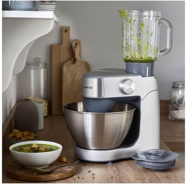 Kenwood Zubehör Mixer aus Glas KAP60.000GY, Zubehör für Planetenmischer, Thermoresist Glas mit Kling