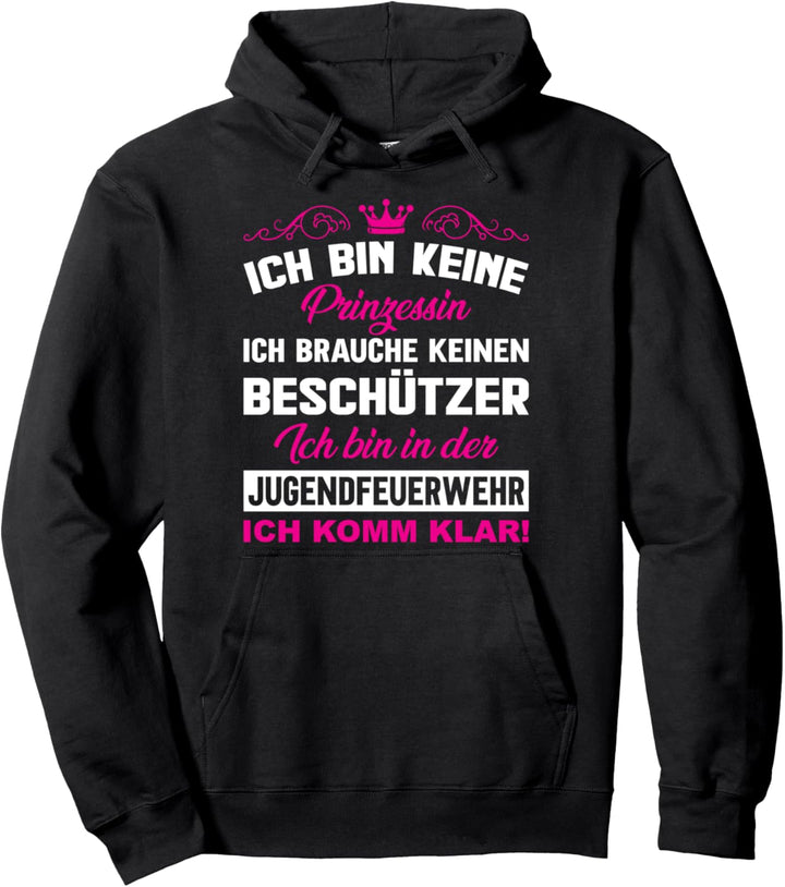 Feuerwehrfrau in bin in der Jugendfeuerwehr Jugend Feuerwehr Pullover Hoodie