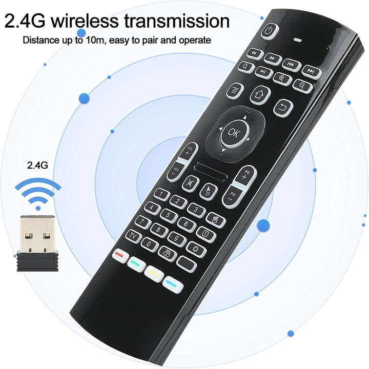 Air Mouse, 2,4 G Wireless Backlight Full Keyboard, Smart TV-Fernbedienung, Game Handle mit Motion Se