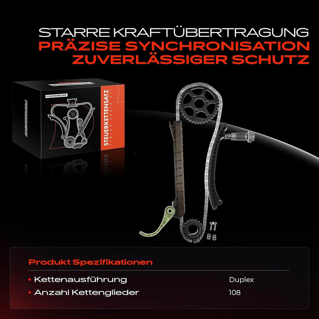 Frankberg Steuerkettensatz Kompatibel mit A-Klasse W168 A160 A170 Vaneo 414 1.7L 1998-2005 000993687