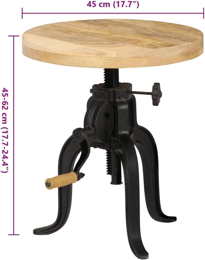 vidaXL Mangoholz Massiv Beistelltisch Höhenverstellbar Wohnzimmertisch Beistelltisch Kaffeetisch Sof