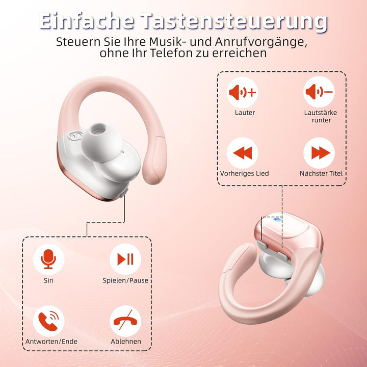 Ulfsaar Bluetooth Kopfhörer, Ear Kopfhörer Kabellos Bluetooth 5.3 mit HD Mikrofon, Wireless Kopfhöre