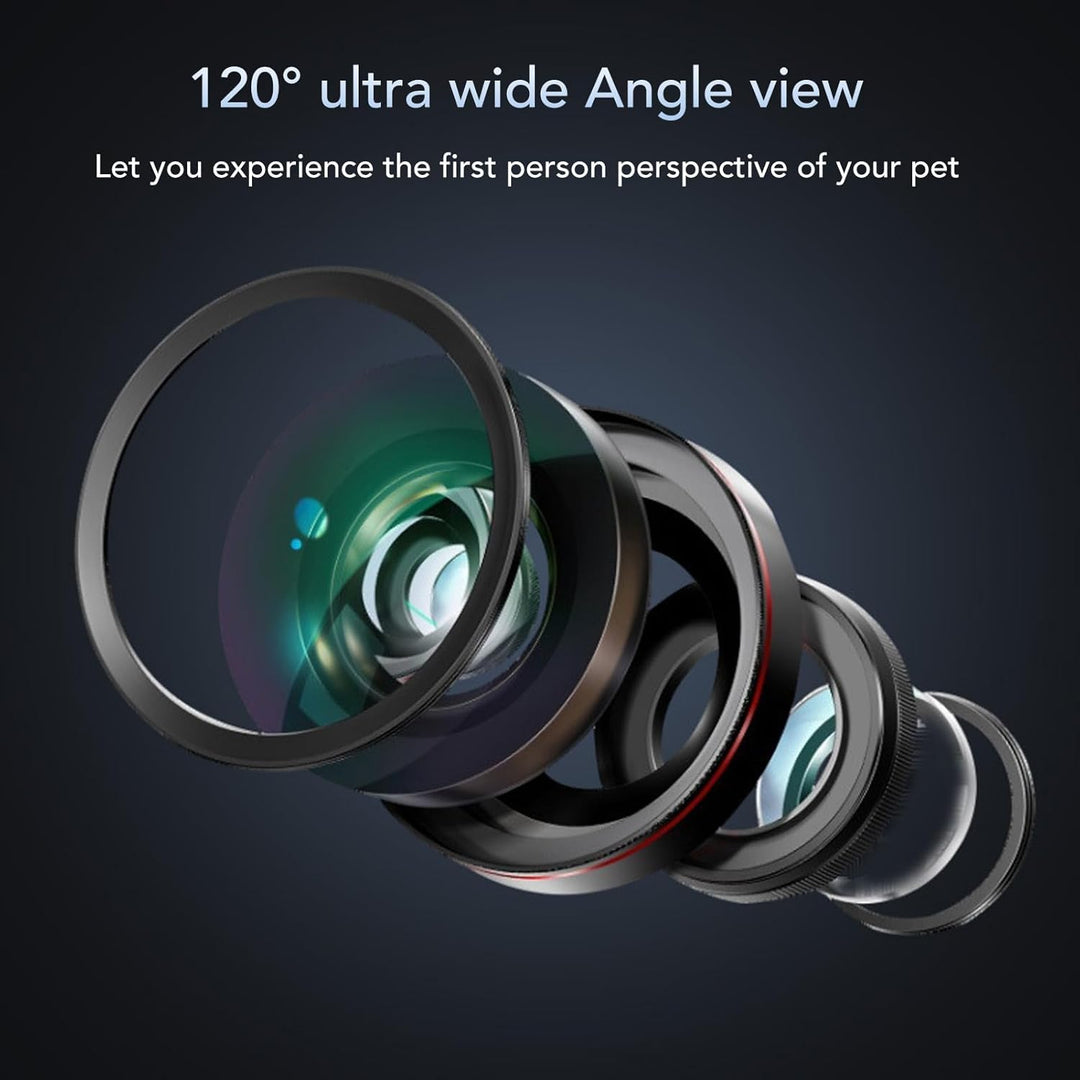 Bewinner Katzen Kamera Halsband – 120° Weitwinkel Sportkamera mit LCD-Bildschirm und 8 GB Speicherka