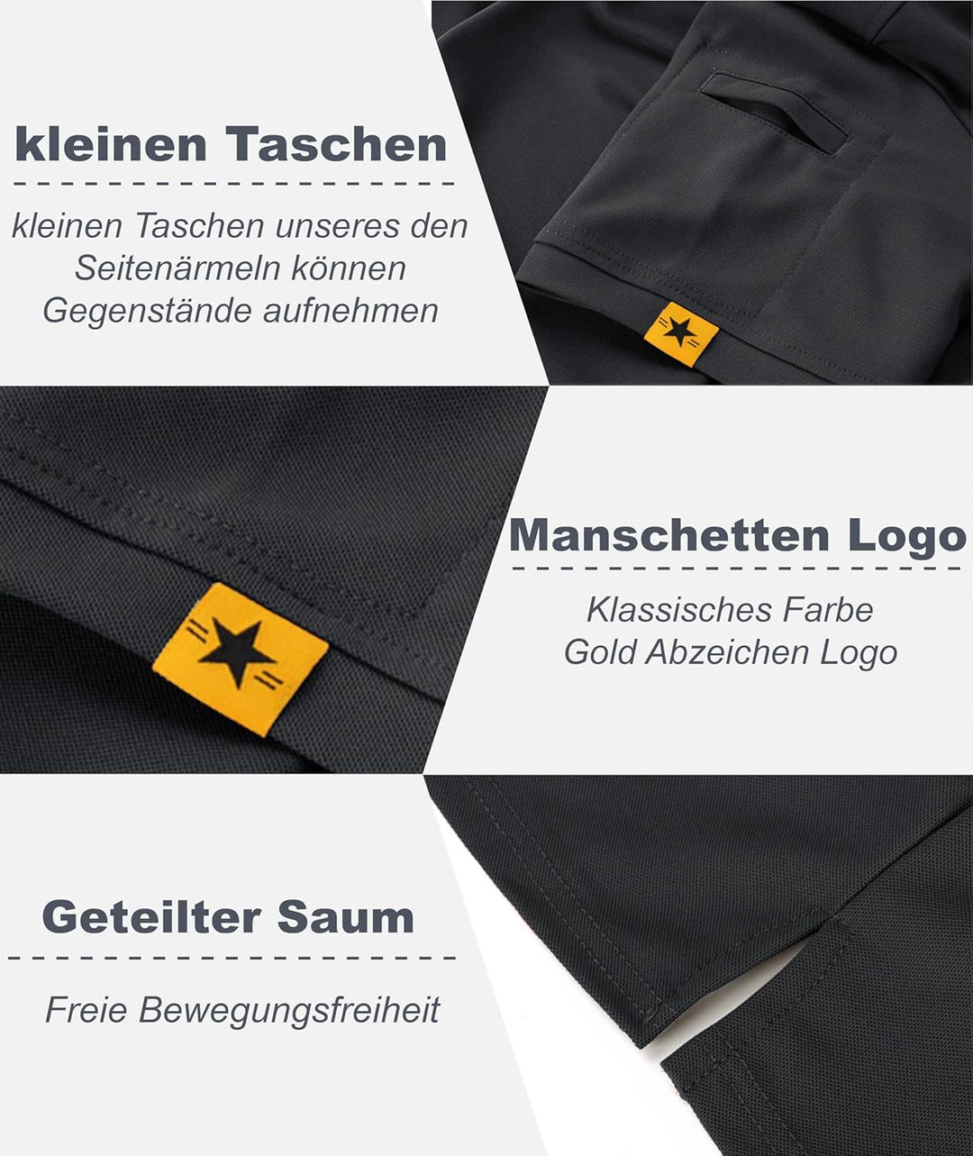 igeekwell Poloshirt Herren Kurzarm Atmungsaktives Golf-Polo-Hemd Summer Poloshirts Männer mit Brille