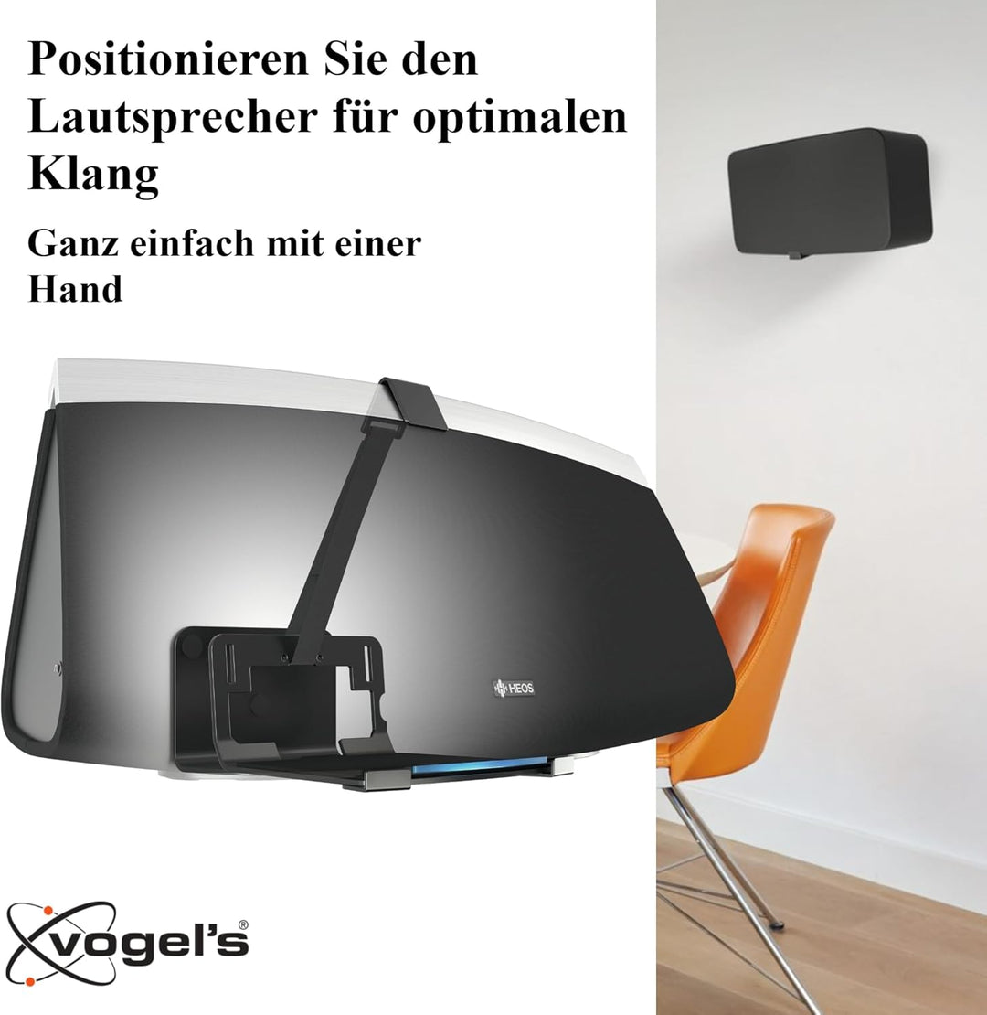Vogel's SOUND 3205 Universelle Lautsprecher Wandhalterung, Max. 6,5kg, Bis zu 10° neigbar, Schwenkba