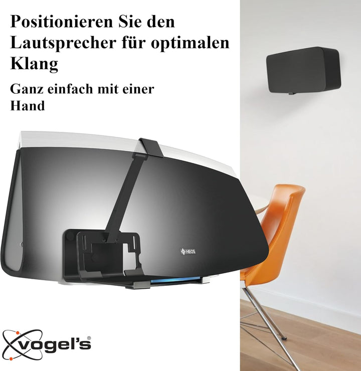 Vogel's SOUND 3205 Universelle Lautsprecher Wandhalterung, Max. 6,5kg, Bis zu 10° neigbar, Schwenkba