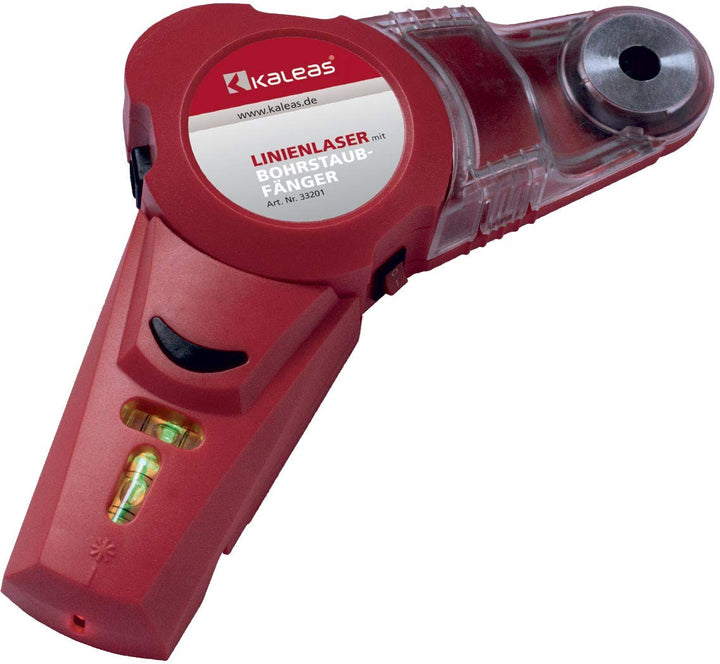 Linienlaser mit Bohrstaubfänger 2in1, selbsthaltend durch Vakuum (33201)