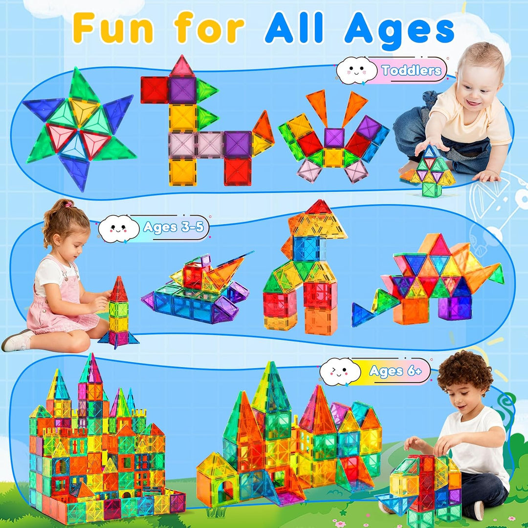60 Magnetische Bausteine Kinderspielzeug, STEM Lernspielzeug für Kinder ab 3 Jahre - Kreatives Magne