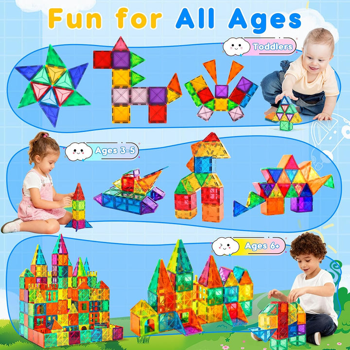 60 Magnetische Bausteine Kinderspielzeug, STEM Lernspielzeug für Kinder ab 3 Jahre - Kreatives Magne