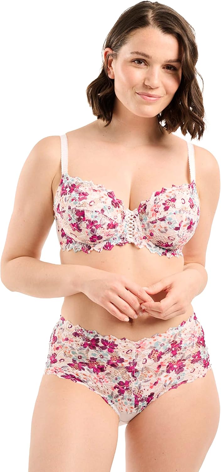 Sans Complexe Damen Arum Mosaic Bügel-BH, Bedruckt mit Roten Blumen, Persisch