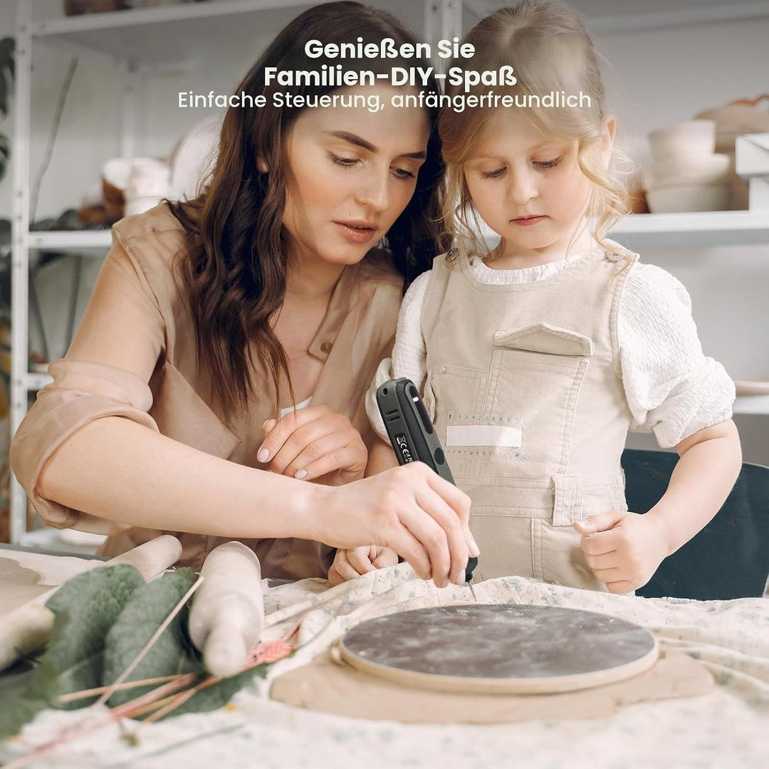 HARDELL Digitalanzeige Multifunktionswerkzeug, 4V Mini Rotationswerkzeug Set mit 37 Zubehör, Ideal f