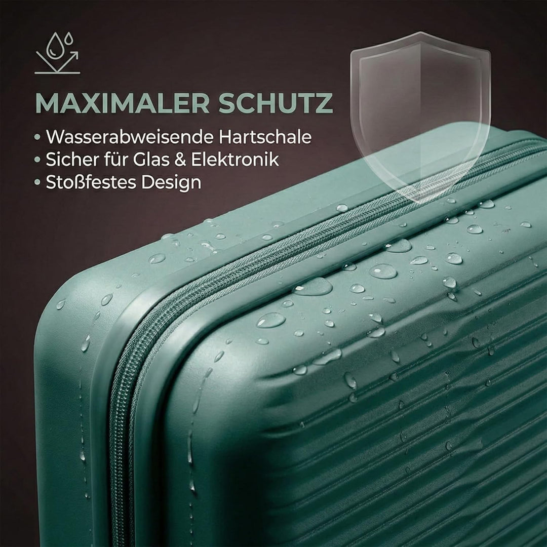 POSH Kleiner Koffer S Hartschale 27x35x17 cm - 14L Beauty Case aus Polypropylen - Ultraleichter 0,8