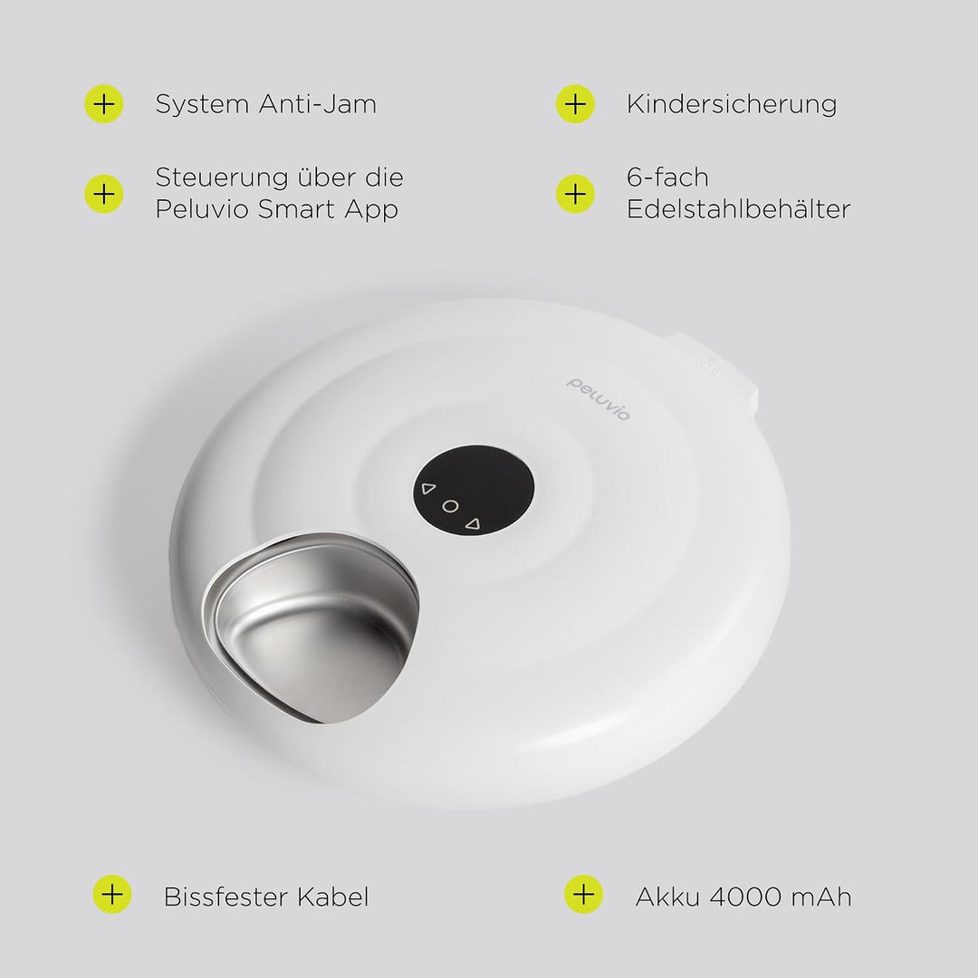 Nube Futterautomat Katze Nassfutter, Mit Kuehlung, Wi-Fi Smart App Und Manuelle Steuerung, 6 Kammern