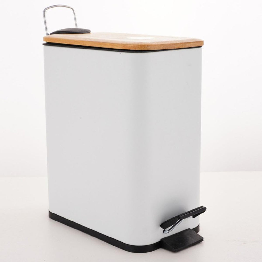Spirella – 5-Liter-Treteimer, Modell Erik, rechteckig, mit sanftem und geräuschlosem Schliessmechani