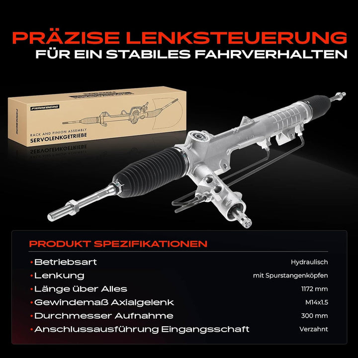 Frankberg Lenkgetriebe Servolenkgetriebe Hydraulisch für Linkslenker Kompatibel mit 1er E81 2.0L 200