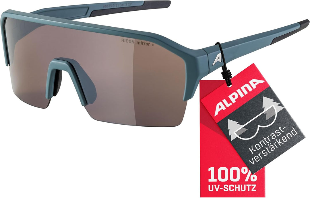 ALPINA RAM HR Q-LITE V - Verspiegelte, Kontrastverstärkende & Beschlagfreie Sport- & Fahrradbrille M