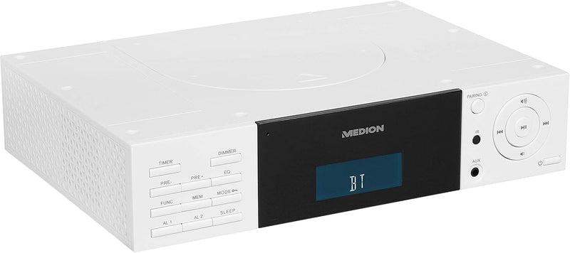 MEDION E66436 Unterbauradio (Küchenradio, Bluetooth, UKW Stereoradio, Aux - Anschluss, 2 Weckzeiten)