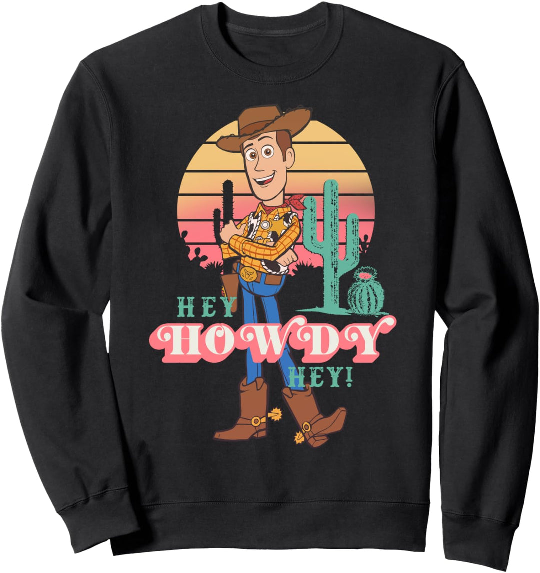 Disney Pixar Toy Story 4 Woody Howdy Hey Text Sweatshirt